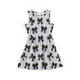 thumbnail image 4 of Grblisyd Girls Summer Dress Coquette Bow Print Ruched Casual Sleeveless A Line Dress Crew Neck Swing Twirly Sundress Kids Cute Sun Dress 4-8T, 4 of 5
