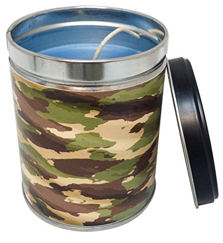 Summer Night Scented 13 oz Tin Candle w/ Camo Label by Our Own Candle Company 
