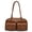Brown, variant on HUISZJ Retro Top Handle Bag, Multi Pockets Shoulder Bag, PU Leather Handbag for Travel Work Picnic (Black)