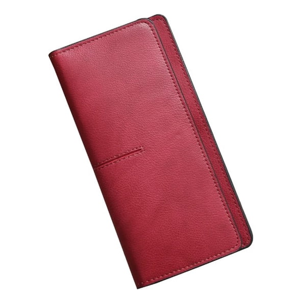 ELORIAH Slim Thin Leather Women Wallet Rfid Blocking Credit Card Holder Bifold Long Ladies Billfold Thin Wallet for Women