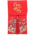 thumbnail image 1 of Sac Cadeau Enveloppe Rouge Style Chinois pour Bijoux de Mariage, 1 of 8