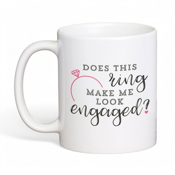 Personalization Mall Do I Look Engaged? Pink 11 oz. Coffee Mug