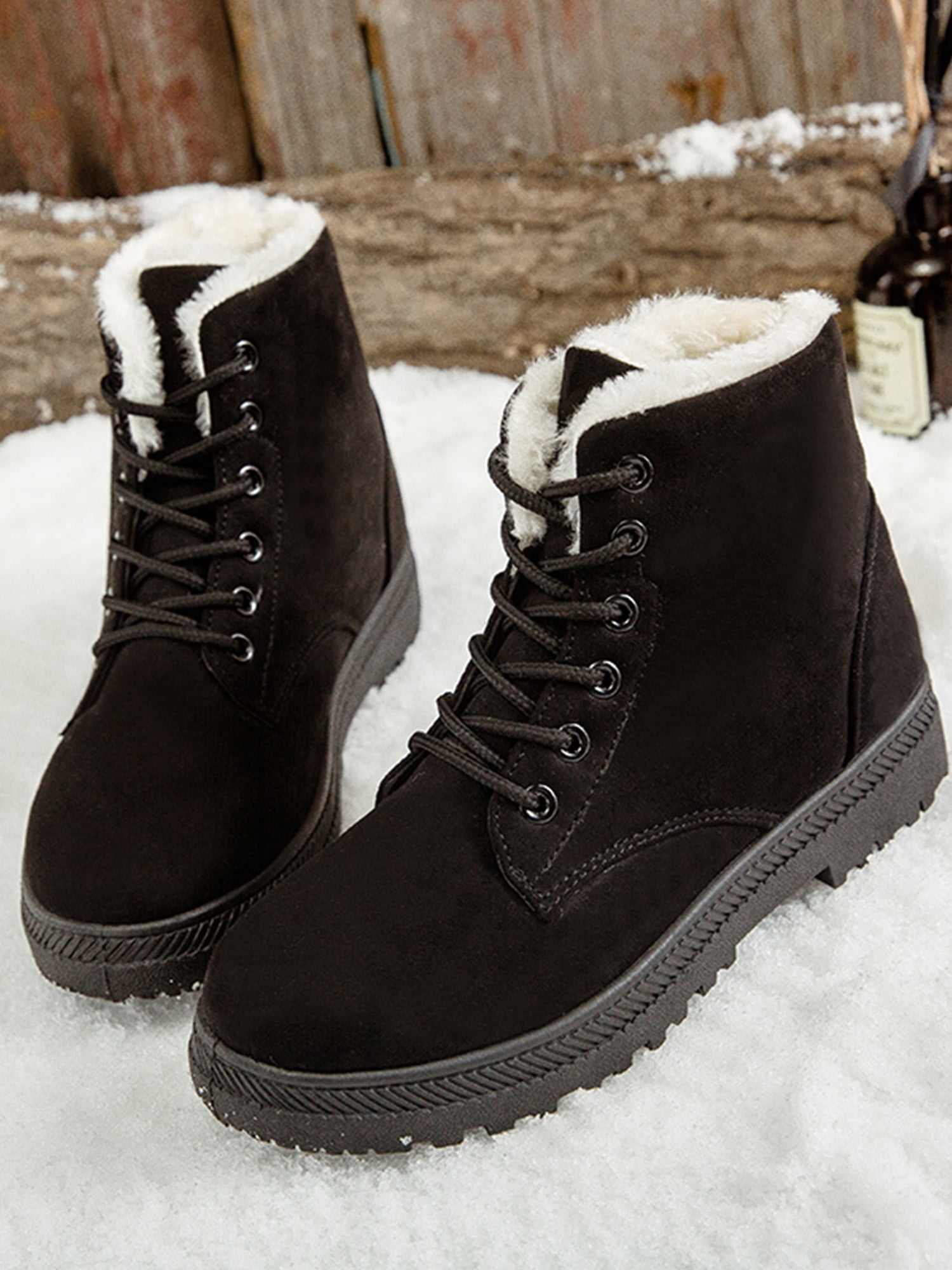 Cute black 2025 snow boots