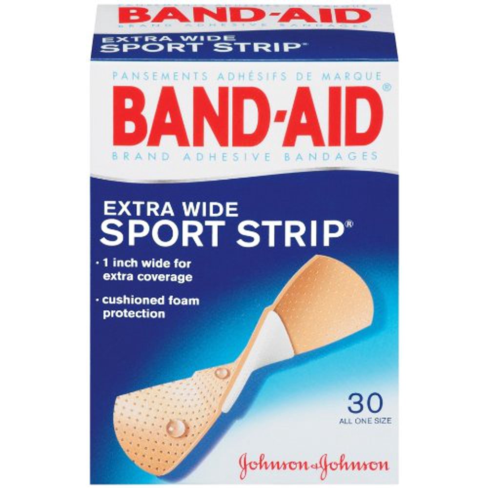 BandAid Sport Strip Adhesive Bandages30ct, Extra Wide, 1