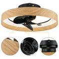 thumbnail image 2 of C Cattleya 23 in. Color Changing Dimmable LED Black and Wood Finish Indoor Ceiling Fan with Light Kit and Remote Control, 2 of 9