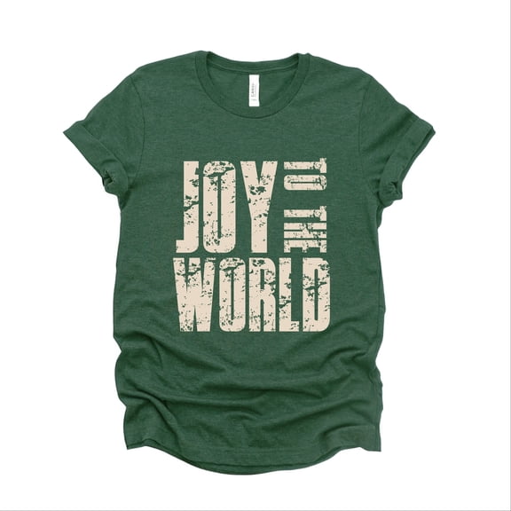 Joy To The World Block Distressed - Women's Short Sleeve Graphic T-Shirt