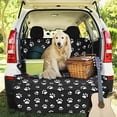thumbnail image 5 of SUV Cargo Liner for Dogs, Upgraded Extra Large Water Resistant Pet Cargo Cover Dog Seat Cover Mat for SUV Sedans Vans with Bumper Flap for Full-Size SUVs Vans, Paw Print, 5 of 6