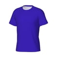 thumbnail image 5 of Vsdgher Darkblue Print Men's Dry Fit Mesh Athletic Shirts Moisture Wicking Tennis T-Shirt Tops, 5 of 9