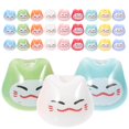 thumbnail image 2 of 50 piezas de adorables cuentas de cerámica con forma de gato de la suerte, accesorios de joyería para hacer tú mismo, 2 of 3