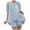 Blue, variant on Womens 2 Piece Gingham Pajama Set Summer Outfits 2025 Cute Ruffle Pajamas Plaid Cotton Pjs Short Sleeve Matching Set Blue, XXL