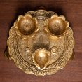 thumbnail image 6 of Wonder Care | Ganesha Lakshmi Statue Sculpted - Diwali Puja Thali| Home Decor | Mandir | Gift | Hindu God Idol (Diya Plate-Golden) Arti Thali Plate, 6 of 6