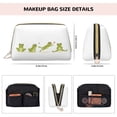 thumbnail image 5 of Gaeub Hunting Frog Printed Travel Cosmetic Bag,Makeup Bag, Large Capacity Toiletry Bag for Women, Portable Pouch Make Up Organizer with Zipper and Divider, 5 of 8