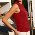 thumbnail image 6 of PNTUTB Fashion Tank Top for Women Sleeveless Top Casual Shirt Collar Solid-Color Minimalist Workwear Style Slim Breathable Comfortable Tank Tops, 6 of 6