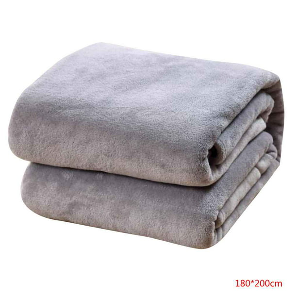 Solid Sofa Bedding Throw Flannel Blanket Plush Bed Quilt Winter Warm Summer  Air Conditioning Bedsheet
