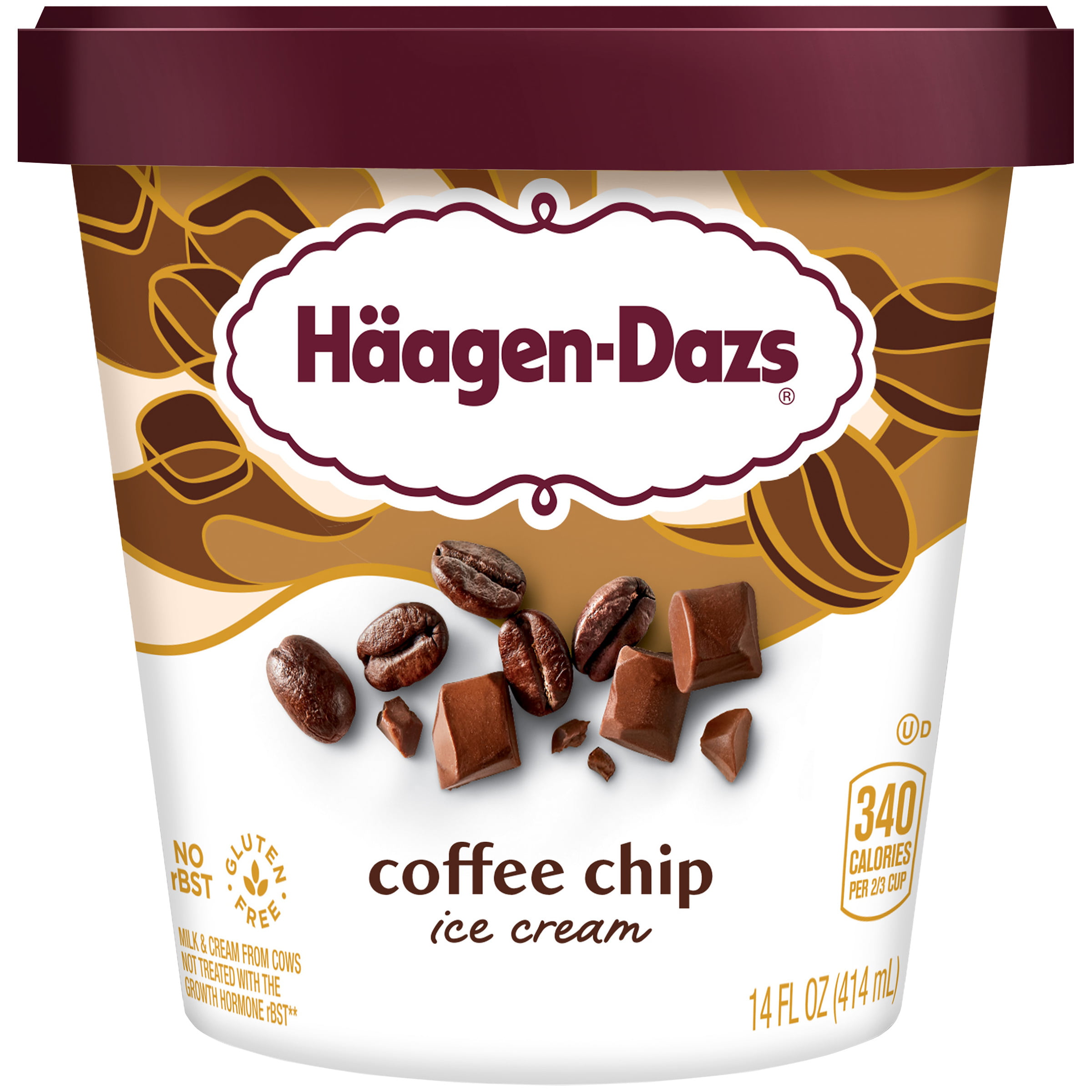 Haagen Dazs Coffee Chip Ice Cream 14 Fl Oz Cup Walmart Com Walmart Com