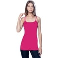thumbnail image 5 of Essential Basic Women Value Pack Long Camisole Cami - Royal, Purple, Fuschia, Black, 3X, 5 of 5
