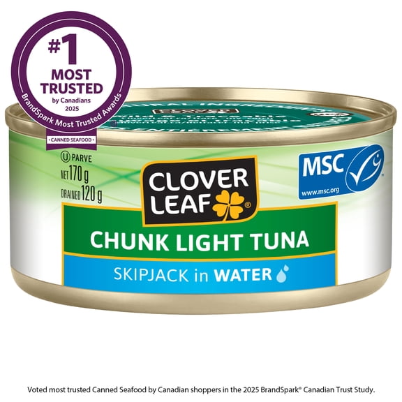 Thon pâle en morceaux CLOVER LEAF®, Listao dans l’eau