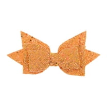 Unique Bargains 1 Pc Shiny Bow Drinkware Accessory for Home Light Orange PU