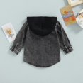 thumbnail image 3 of URMAGIC 1-6 Years Toddler Baby Boys Fall Winter Clothes Kids Hooded Denim Jackets Long Sleeve Button Down Hoodie Jeans Jacket Coat Tops, 3 of 7