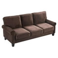 thumbnail image 5 of Serta Copenhagen 80" Round Arm Fabric Sofa with Storage Dark Brown, 5 of 13