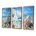 thumbnail image 3 of Designart "Florida Seaside euphony II" Nautical & Beach Framed Wall Art Set Of 3 - Turquoise Florida Frame Gallery Wall Set For Home Decor, 3 of 6