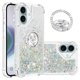 thumbnail image 1 of Funda para iPhone 16 Plus con Brillo Líquido Flotante, Purpurina, Parachoques y Anillo Giratorio Soporte, 1 of 5