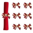 thumbnail image 1 of Servilleta con un  lazo navideño - aceite que gotea rojo ANGGREK  Otros, 1 of 8