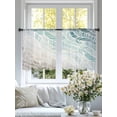 thumbnail image 4 of Ombre Brown Blue Sheer Curtains 54 Inch Length 2 Panels Set Window Treatments, Summer Coastal Ocean Sea Beach Wave Rod Pocket Semi Curtains for Living Room/Bedroom/Kitchen Décor, 104"W x 54"L, 4 of 7