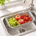 thumbnail image 5 of Expandable Sink Strainer Basket, Retractable Stainless Steel Colander, Over the Sink Mesh Drainage Rack, Kitchen Vegetable Fruit Dish Drying Tool, 5 of 5
