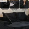 thumbnail image 5 of Cubente 78.7" Double Chaise Lounge Chair Indoor, Oversized Boneless Sofa Bed, Deep Seat Sleeper Couch Reading Chairs, Cloud Sofas with Cup Holder & Side Pocket for Living Room, No Assembly Required, 5 of 10