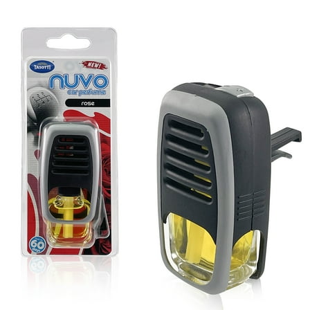 Tasotti Car Perfume Air Freshener, Essential Car Air Freshener for Long-lasting Scent and Car Odor Eliminator, Nuvo Car Perfume Collection, Rose
