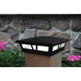 thumbnail image 2 of CC Outdoor Living Set of 2 Black and Clear Solar Powered Cambridge Post Caps for 6x6 Fence Post, 2 of 2