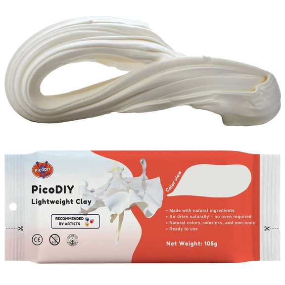 PicoDIY Lightweight Clay - Air Dry Clay, Ultra Light & Soft, Safe & Non-Toxic, Moldable & Flexible, DIY Modeling Clay for Anime Figures, Sculpting, Molding, Creative Art Crafts