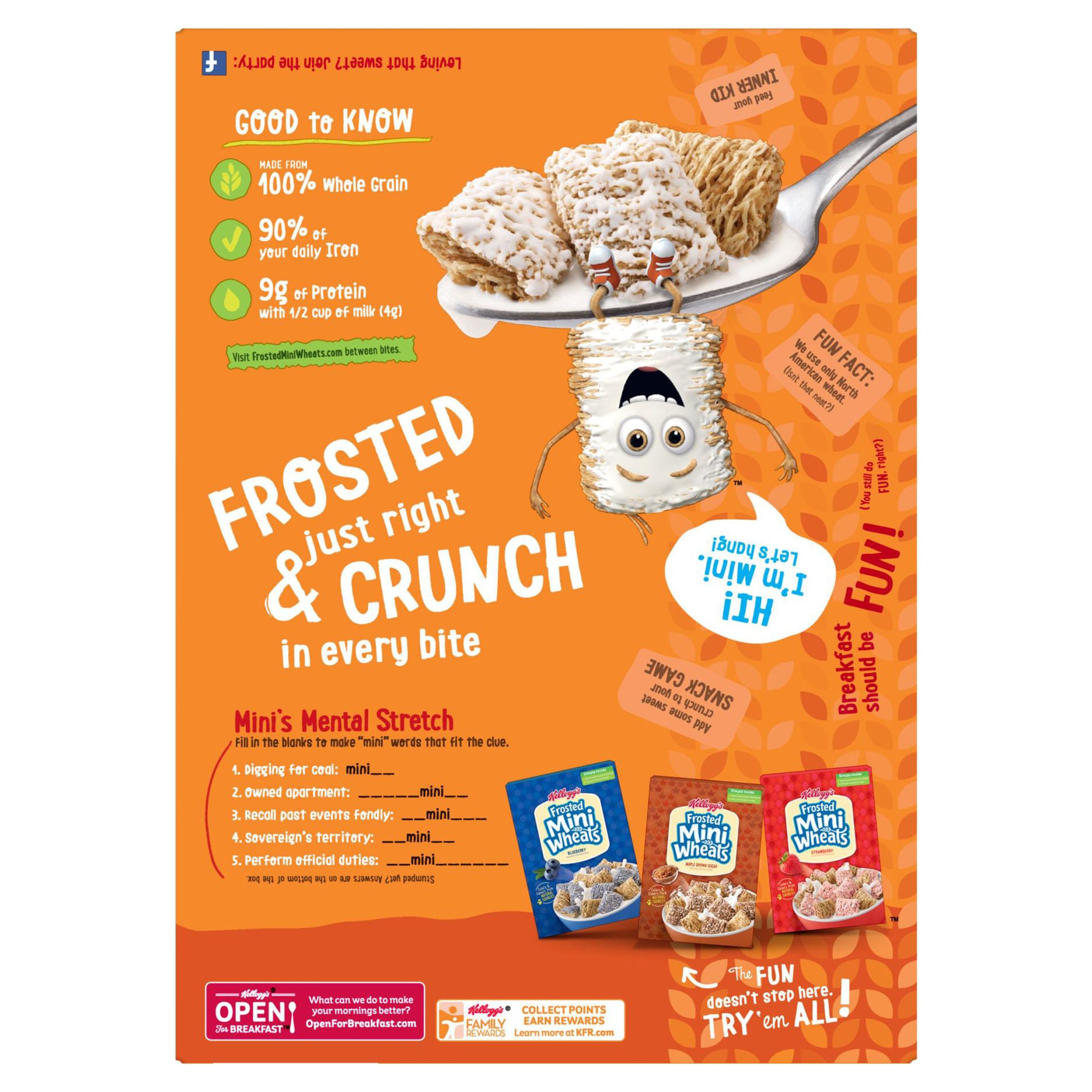 Kellogg's Frosted Mini-Wheats Original Cold Breakfast Cereal, 18 oz - image 7 of 11