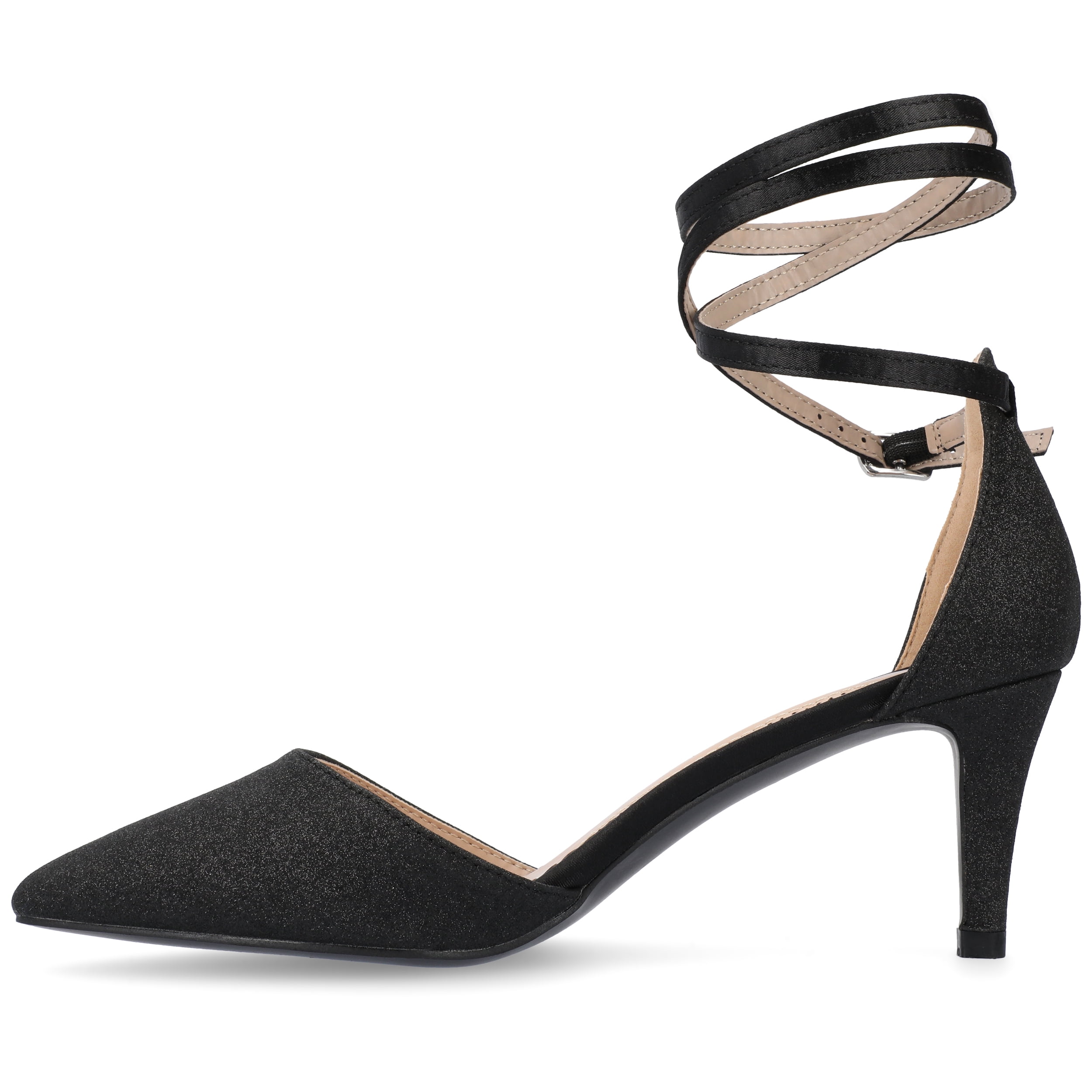 Journee Womens Luela Pointed Toe Mid Heel Evening Pumps