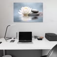 thumbnail image 2 of Zen Canvas Wall Art Spa Stones Picture Wall Decor Framed Meditation & Calm Painting Minimalist Prints Spiritual Room Living Room Bathroom Ready to Hang, 2 of 5