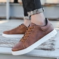 thumbnail image 2 of Men's Low Top Lace Up Sneakers Wide Toe Casual Skate Shoes Daily Walking Footwear, 2 of 4