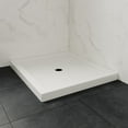 thumbnail image 4 of OVE Decors 38 in. W x 32 in. D Shower Base Pan Square, Center Drain, White Acrylic, Reversible Design, 4 of 10