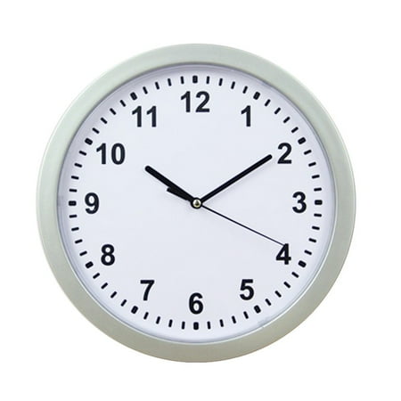 Mosiee Stylish Analog Clock Safe with Discreet Storage Conceal Your Valuables in Style Silver