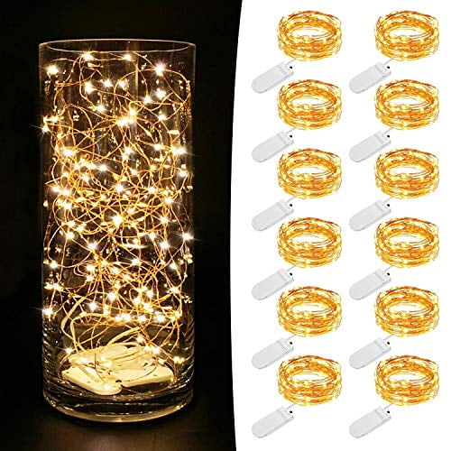6x 20LEDs 2m Waterproof LED MICRO Silver Copper Wire String Fairy Lights Decor 