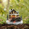 thumbnail image 5 of EWASWON Christmas Christmas Train House Decor - Santa Claus Cedar Acrylic Lighted Snow Details, Freestanding Floor/Tabletop/Potted Holiday Decoration, 5 of 7