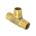 thumbnail image 4 of Unique Bargains 2 Pcs Brass 1/4BSP Thread Equal 3 Way T Shaped Tee Connectors Adapters, 4 of 4