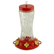 16OZ Hummingbird Bird Feeder Glass red flower Decorative