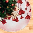 thumbnail image 5 of FMSHPON Valentine's Day Romantic Love Heart Red Xmas Christmas Tree Skirt Stand Mat for Holiday Party Decoration Indoor Outdoor 48 inches, 5 of 6