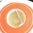 thumbnail image 3 of Sombreros de paja naranjas para niñas, sombreros de sol de verano para niños para viajes de playa y senderismo, 3 of 5