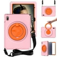 thumbnail image 2 of Feishell Case for Apple iPad 10th Generation 10.9-inch with Built-in Screen Protector,Shockproof Rugged 360 Rotatable Folding Handle Kickstand Kids Friendly EVA Case Cover with Shoulder Strap,Pink, 2 of 8