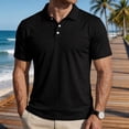 thumbnail image 2 of Hearthz Mens Big and Tall Polo Shirts Moisture Wicking Short Sleeve Shirt for Men Casual Summer Shirt Soft Breathable Mens Golf Polos Black S, 2 of 5