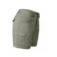 thumbnail image 4 of FASHIONWT Women Thin Mid Rise Casual Plain Woven Cargo Shorts, 4 of 5