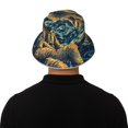 thumbnail image 5 of Bingfone Astronaut Starry Night Bucket Hat for Men Women,Packable Reversible Printed Sun Hats,Fisherman Outdoor Travel Hiking Beach Caps, 5 of 7