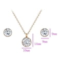 thumbnail image 2 of Juego Collar Y Aretes Solitario Swa Bco Oro Rosa 14k rosa Unitalla, 2 of 8